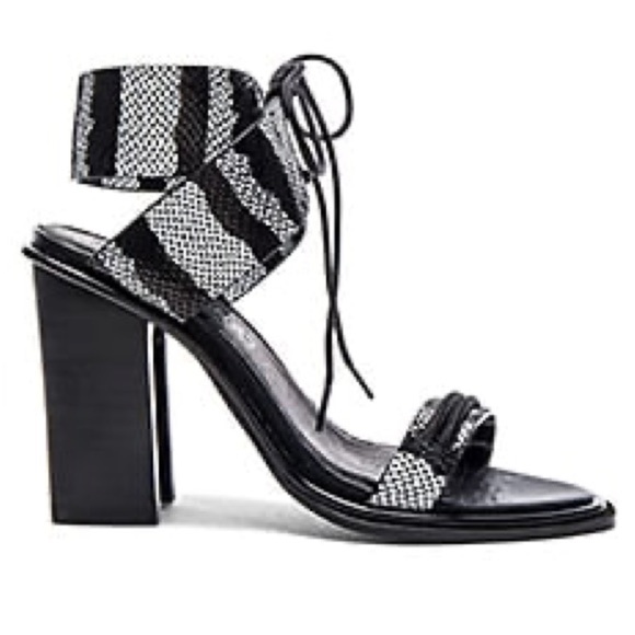 SOL SANA Chuck II Heel in Black & White Snakeskin 40 9 - Picture 1 of 11